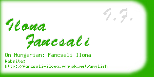 ilona fancsali business card